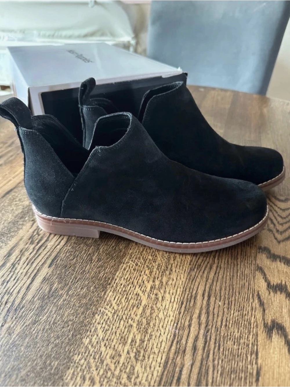 Hush Puppies Black Suede Women’s Chelsea Ankle Booties